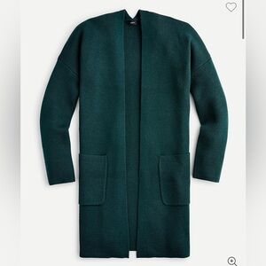 J. Crew Forest Green Open Cardigan